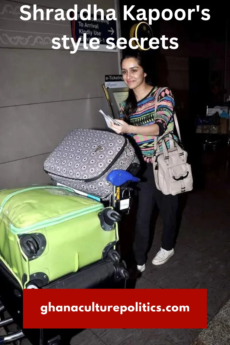 Shraddha Kapoor showcasing her stylish outfit, featuring a chic white dress paired with elegant accessories, highlighting her fashion sense.